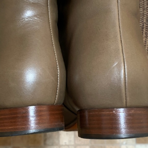 Céline taupe leather riding boots - Picture 6 of 13